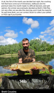 May’s Fish Of The Month 2024 Winner Brett Cousins